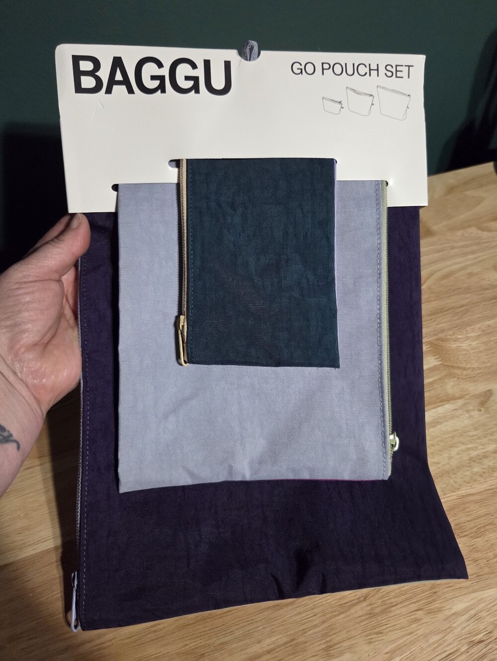 BAGGU Go Pouch Set - Lagoon Mix